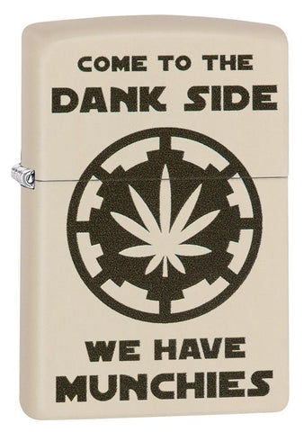 Zippo Cream Matte Dank Side Pocket Lighter 29590