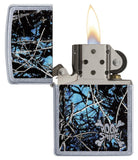 Zippo Moon Shine Blue Camo Pocket Lighter 29592