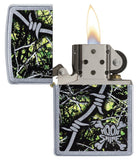Zippo Moon Shine green Camo Pocket Lighter 29593