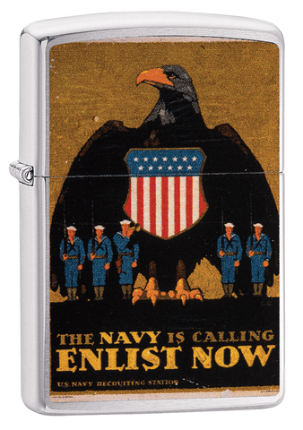 Zippo Enlist Now with Eagle Navy Pocket Lighter 29597