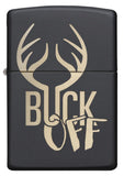 Zippo Buck Off Black Matte 29607