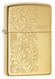 Zippo Paisley High Polish Brass Pocket Lighter 29609