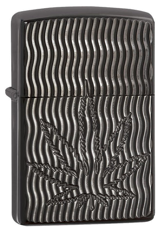 Zippo black Ice Leaf Pocket Lighter 29612