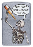 Zippo Drinking Skeleton Pocket Lighter 29613