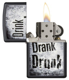 Zippo Drink Drank Drunk Pocket Lighter 29618