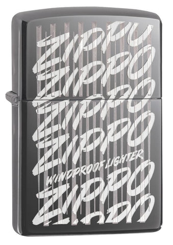 Zippo Script black Ice Pocket Lighter 29631