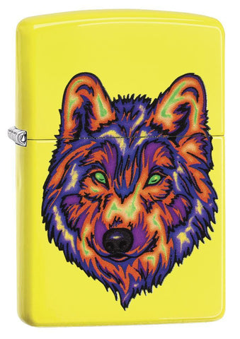 Zippo Neon Wolf Pocket Lighter 29639