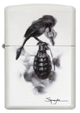 Zippo Spazuk Bird Design White Matte 29645