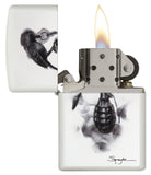 Zippo Spazuk Bird Design White Matte 29645