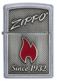 Zippo Logo & Flame Emblem Pocket Lighter 29650
