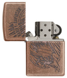 Zippo Harley-Davidson Antique Copper Logo Pocket Lighter 29664