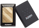 Zippo Diagonal Weave Brass 29675