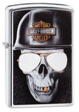 Zippo Harley-Davidson High Polish Chrome Skull Windproof Lighter 29739