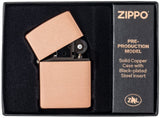 Zippo Solid Copper with Black Plated Insert 48107