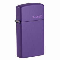 Zippo Slim Purple Matte Logo 1637ZL