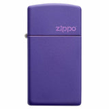 Zippo Slim Purple Matte Logo 1637ZL