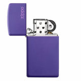 Zippo Slim Purple Matte Logo 1637ZL