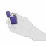 Zippo Slim Purple Matte Logo 1637ZL