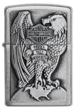 Zippo Harley-Davidson Eagle Emblem Brushed Chrome 200HD.H231