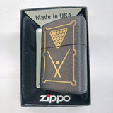 Zippo Table Tennis Laser Engrave Black crackle 48672