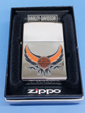 Zippo Harley-Davidson Orange and Black Wings High Polish Chrome 24959