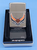 Zippo Harley-Davidson Orange and Black Wings High Polish Chrome 24959