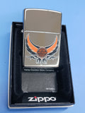 Zippo Harley-Davidson Orange and Black Wings High Polish Chrome 24959