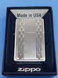 Zippo Vertical Diamond Cut Emblem Brushed Chrome 24994