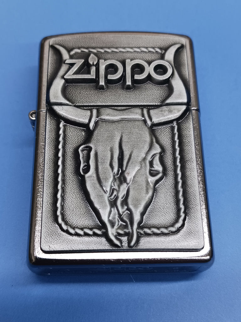 Zippo Bull Skull Emblem 20286 - Free Shipping - Real Guts Outdoor