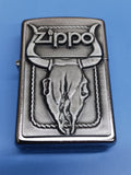Zippo Bull Skull Emblem Street Chrome 20286