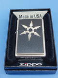 Zippo 6 Point Throwing Star Emblem Brushed Chrome 20334