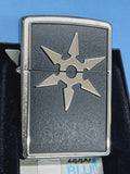 Zippo 6 Point Throwing Star Emblem Brushed Chrome 20334