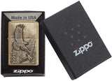 Zippo Where Eagles Dare Emblem Brushed Brass 20854