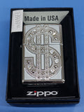 Zippo Dollar Emblem Swarovski Crystals High Polish Chrome 20904