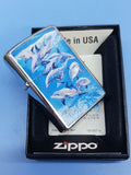 Zippo Guy Harvey Bottle Nose Dolphins Brushed Chrome 21051