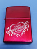 Zippo Harley Davidson Heart Candy Apple Red 21079