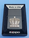 Zippo The King of Bling Emblem Black Matte 21202