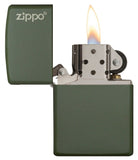 Zippo Green Matte with Logo 221ZL