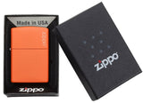 Zippo Orange Matte with Logo 231ZL