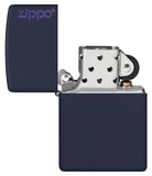 Zippo Navy Matte with Logo 239ZL