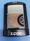 Zippo Burning Rubber High Polish Chrome 24036