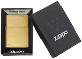 Zippo Vintage Brushed Brass with Slashes 240