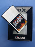 Zippo AC/DC Flames Brushed Chrome 24277