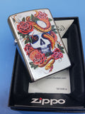 Zippo Tattoo Art Blooming Death Street Chrome 24321