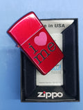 Zippo Slim I Love Me Candy Apple Red 24352