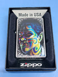 Zippo Face Painting Boy Brushed Chrome 24403