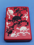 Zippo Skull & Crossbones Red Matte 24471