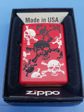 Zippo Skull & Crossbones Red Matte 24471