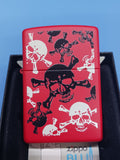 Zippo Skull & Crossbones Red Matte 24471