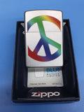 Zippo Peace Sign Satin Chrome 24475